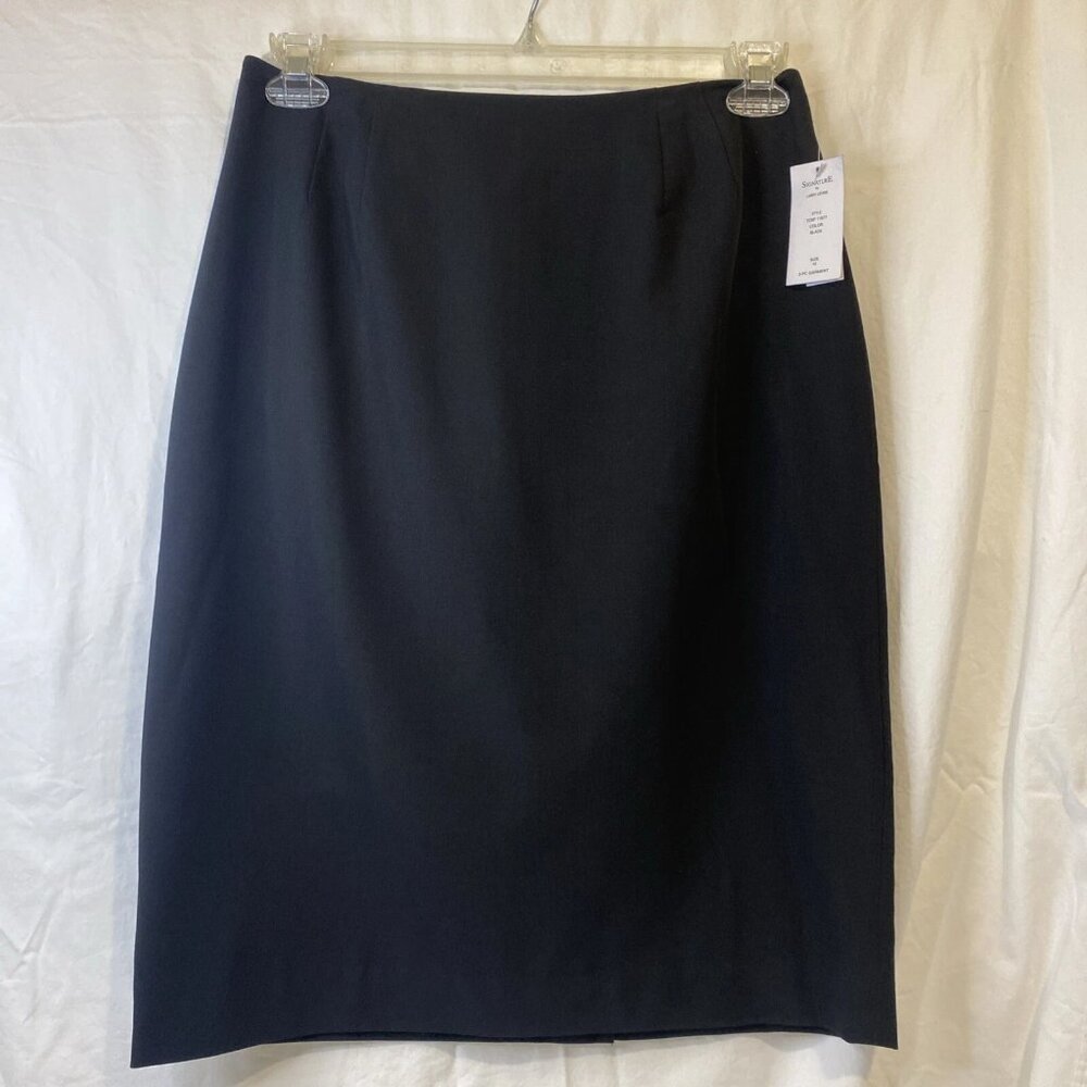 NWT Signature by Larry Levine Pencil Skirt Women's Size 10 Black